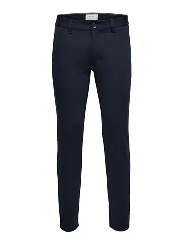 Chinos ONLY & SONS "ONSMARK SLIM GW 0209 PANT NOOS" - Modische Herren-Chinos in Night Sky, schmal geschnitten und pflegeleicht für jeden Anlass, ideal für Büro und Freizeit.