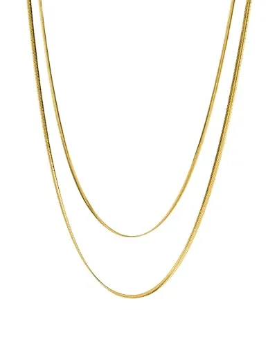 Purelei Collier Two Layers - Elegantes Gold-Kettchen - Schlichte, elegante Kette aus Edelstahl in Goldfarbe, perfekt für jeden Anlass und vielseitig kombinierbar.