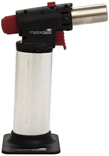 MasterClass Flambierbrenner Professional Cook's Blowtorch - Flambierbrenner für präzises Karamellisieren und Grillen, ideal für Crème brûlée und knusprige Schweinegrieben.