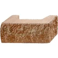 Kann Bruchsteinmauer Pfeilerelement Sandstein 37,2 cm x 18,6 cm x 15 cm
