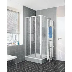 Kermi NOVA 2000 Gleittür 3-teilig mit Festfeld N2 ST3 1750 BV: 870-900 Silber Mattglanz Kerolan Fontana.