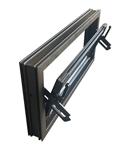 Kellerfenster braun 90 x 30 cm Einfachverglasung