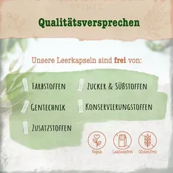 SPINTZ Vegane Leerkapseln Größe 0 - 2000 Stk. - Nachhaltige und transparente Leerkapseln für einfache Befüllung. Ideal für Nahrungsergänzungsmittel und Pulver – höchste Qualität ohne tierische Inhaltsstoffe.