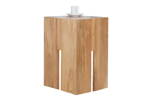 Beistelltisch Holz Wildeiche 30 x 45 x 30 cm - Tische & Stehtische, massiver Holzblock aus Wildeiche, ideal als stilvolle Ablage oder Hocker für moderne Wohnräume.