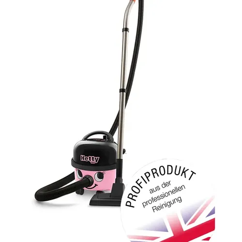 Numatic Hetty HET 160 11 Kompakt Staubsauger in Pink - Kompakter Staubsauger mit 620 W Motor, HEPA E11 Filter und umfangreichem Zubehör. Ideal für effizientes und leises Reinigen.