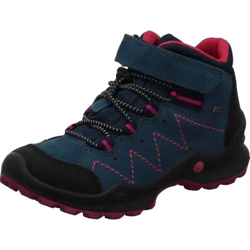 Imac Foxy 28 Kinder Stiefel Blau Pink mit Klettverschluss - Modischer Kinderstiefel aus Veloursleder mit praktischen Klettverschluss, ideal für den täglichen Gebrauch. Mit einer bequemen Absatzhöhe von 2 cm und normaler Weite.