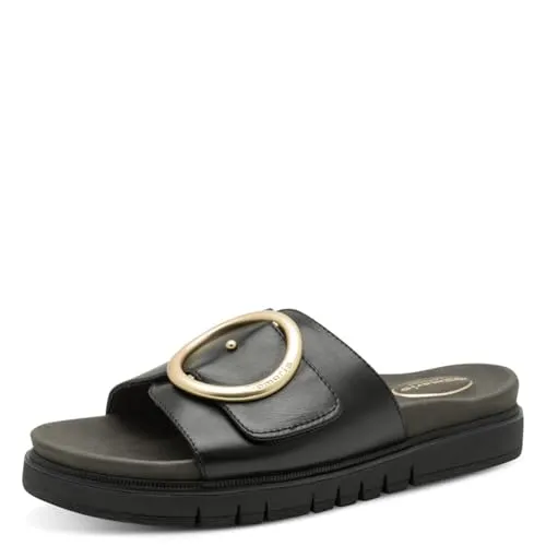 Tamaris Comfort Damen Mule 8-87106-42, Black Nappa, 40 EU - Pantoletten für Damen mit Multi-Adjustable-Technologie für individuelle Passform und extra Weite für höchsten Komfort. Ideal für sommerliche Ausflüge und lässige Looks.