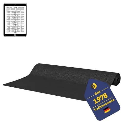 Best Sporting Pilatesmatte kompakt in 173 x 61 x 0,3cm I Yogamatte, ideal für unterwegs I inkl. Übungsanleitung I Sportmatte Fitnessmatte rutschfest I Yoga Mat aus schadstoffgeprüftem PVC