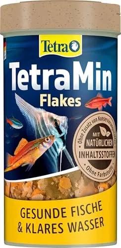 TetraMin Flakes - Fischfutter in Flockenform für alle Zierfische, ausgewogene Mischung für gesunde Fische und klares Wasser, 250 ml Dose