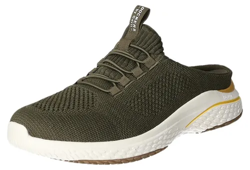 Dockers by Gerli Herren Sabot Khaki EU 42 - Hochwertige Clogs aus atmungsaktivem Mesh mit herausnehmbarem Fußbett, perfekt für den Sommer!