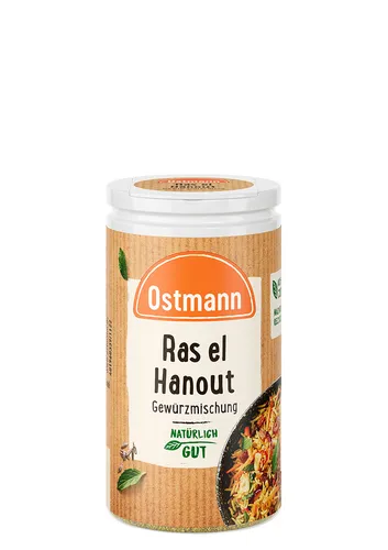 Ostmann Ras el Hanout Gewürzmischung 35g - Vielseitige Gewürzmischung für die kreative Küche, ideal für orientalische Gerichte, 100% natürliche Zutaten.