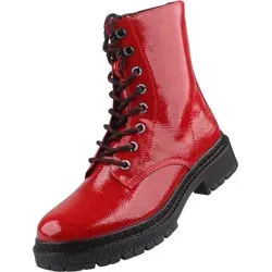 DOCKERS BY GERLI Damen Schnürstiefeletten - Rot - 40 - Wanderschuhe für Damen mit schnittigem Design und praktischem Reißverschluss. Strapazierfähiges Kunstleder und komfortabler Blockabsatz sorgen für perfekten Halt und Stil.