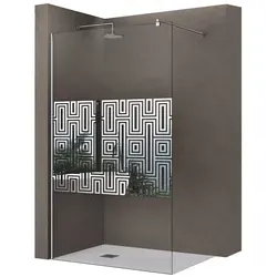 doporro Walk-in-Dusche Duschwand 140 cm x 200 cm - Duschkabinen aus Einscheibensicherheitsglas mit NANO-Beschichtung für einfache Reinigung und eleganten, rahmenlosen Look.