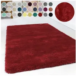 Esprit Hochflor-Teppich Relaxx ESP-4150 - Rechteckiger Teppich in Rot, 80x150 cm, mit weichem, dichten Hochflor und Fußbodenheizungsgeeignet – ideal für ein gemütliches Wohnzimmer.