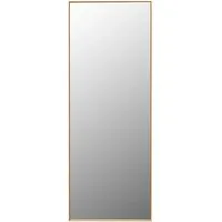 COSTWAY 56 x 150cm HD Ganzkörperspiegel – Vielseitiger Standspiegel in Gold - Standspiegel mit explosionsgeschütztem Glas und hochauflösendem Spiegel, ideal für Schlafzimmer, Wohnzimmer oder Eingangsbereich. Flexibel auf drei Arten nutzbar.