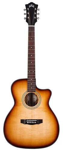 Guild OM-260CE Deluxe Burl LTD - Limited Edition Westerngitarre - Gitarren; Exquisite Limited Edition mit massiver Fichtendecke und exotischem burled Esche-Korpus, perfekt für anspruchsvolle Musiker.