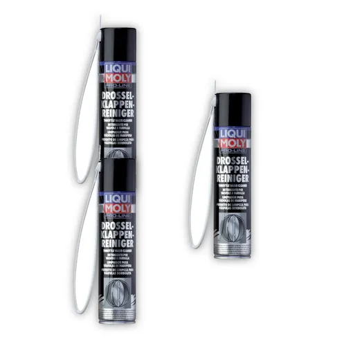 3x 400ml LIQUI MOLY 5111 Drosselklappenreiniger - Effektiver Reiniger für Drosselklappen, sorgt für optimale Motorleistung und reibungslosen Betrieb. Ideal für die Pflege von Benzineinspritzsystemen. Inhalt: 1200 ml.
