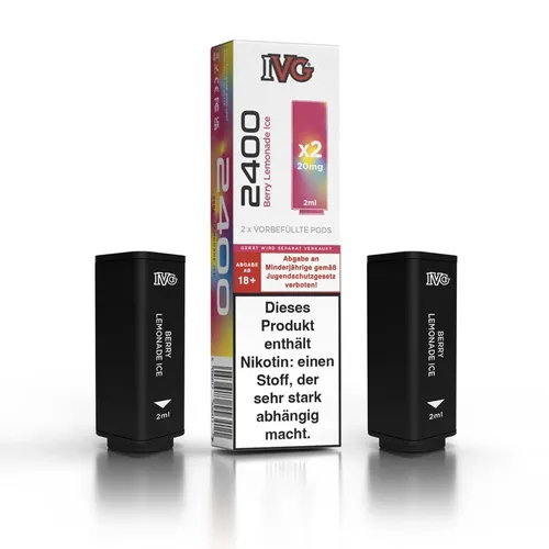 IVG 2400 4-Pod - Berry Lemonade Ice - Liquid Prefilled Pod - 2er Pack (4 ml)