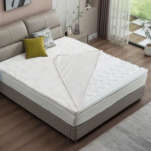 AMBINESS® Matratzen Topper Memory Foam 90x200cm - Matratzenauflagen mit 5cm dickem Memory-Schaum für optimale Druckentlastung und 13-Zonen-Schlafkomfort. Hypoallergen und waschbar, ideal für Allergiker.