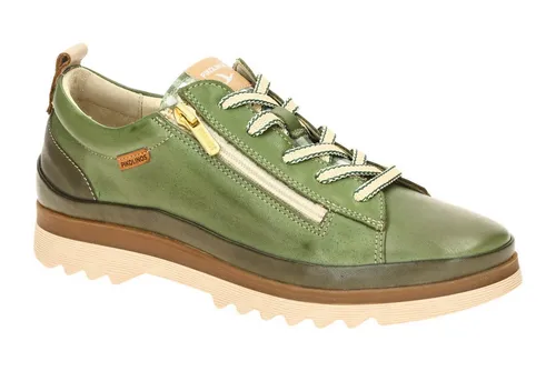 Pikolinos VIGO Damenschuhe - Bequeme Schnür-Halbschuhe in Mintgrün - Moderne Damenschuhe von Pikolinos in mintgrün, mit echtem Leder und herausnehmbarem Komfort-Fußbett für besten Tragekomfort und Unterstützung im Alltag.
