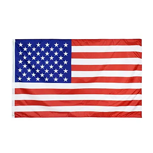 cm Bandiera American USA Nationalflagge Banner America Polyester mit Messingperlen United States Flag UV-beständig Für Fußball, Festivals, Parade, Party Dekorationen (90 x 150 CM) 90 x 150