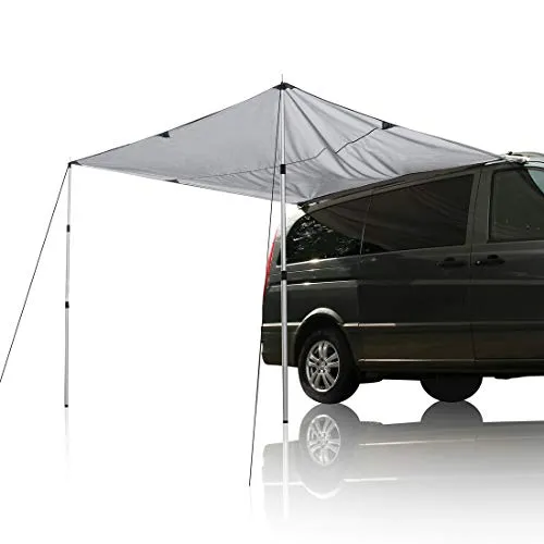 your GEAR Motorhome Tarp 260 x 240 - Sonnensegel mit UV 50+ Schutz und wasserfestem Material (5000 mm Wassersäule), ideal für Camping und Outdoor-Aktivitäten. Inklusive Teleskopstangen für einfachen Auf- und Abbau.
