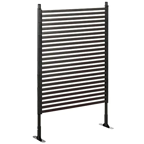 Outsunny Gartenzaun aus Metall 93 x 150 cm - Dekorativer Gitterzaun für Garten und Blumenbeete, robust und wetterfest mit einfacher Montage und flexibler Aufstellungsmöglichkeit.