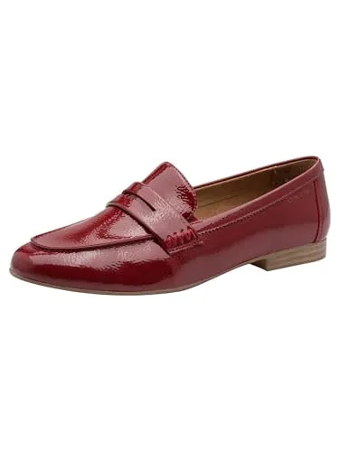 Tamaris Damen Loafer flach, rot, 38 EU - Moderne Loafer in Rot mit innovativer Touchit-Technologie für optimalen Komfort. Das weiche Fußbett sorgt für ein angenehmes Tragegefühl. Ideal für jeden Anlass und einfach anzuziehen. Stil und Bequemlichkeit vereint.