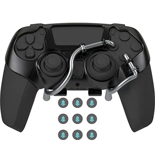 EXknight Leverback V2 PS5 Paddles, Rücktasten Adapter für PS5 Controller | Fit mit Daumengriffe (Schwarz)