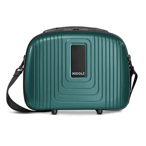 REDOLZ Hartschalen Handgepäck Kosmetik-Koffer – Leicht und stabil - Kulturtasche mit 34 x 17 x 27 cm, ideal für Handgepäck. Mit nur 1,1 kg und cleverem Design bietet sie viel Stauraum für Pflegeprodukte und lässt sich bequem transportieren.