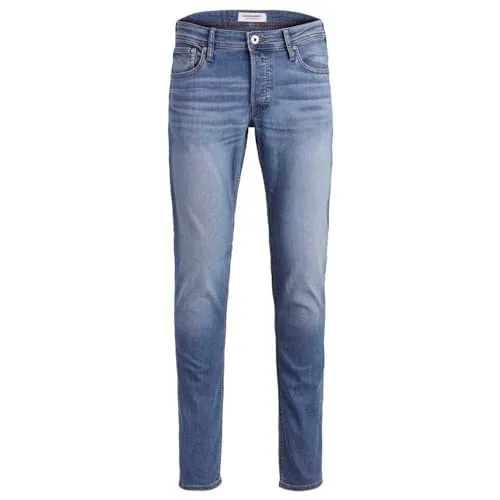 JACK & JONES Male Slim Fit Jeans JJIGLENN JJORIGINAL CB 815 NOOS - Moderne Slim Fit Jeans mit niedriger Taille, aus einer hochwertigen Mischung aus Baumwolle und recycelten Materialien für einen nachhaltigen Look.