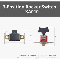 Bambu Lab Cyberbrick 3-Positionen Pocker Switch Module with 3Pin SH1,0 Connector (1PCS) – XA010
