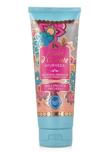 TESORI D’ORIENTE Cremedusche 'Ayurveda', 250 ml, aromatisches Duschgel mit Amla-Frucht und Patchouli, Duschcreme zur Körperpflege, Ritual für Körper & Sinne