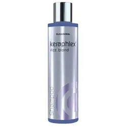 ELKADERM Keraphlex #ice_blond Shampoo 200 ml - No-Yellow-Shampoo für blondes, gesträhntes oder graues Haar. Arctic-Color-Moleküle neutralisieren Gelbtöne und sorgen für ein kühles, mattes ice-blond. Der Kera-Protect-Komplex repariert und pflegt das Haar von innen.