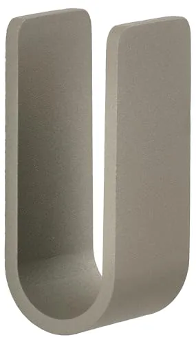 Zone Denmark Ume Wandhaken - Dezenter Handtuch- und Kleiderhaken in Taupe - Praktischer Wandhaken aus pulverbeschichtetem Aluminium für Handtücher und Accessoires. Inklusive Schrauben und Dübel für einfache Montage. Stilvolles Design in 11 Farben – ideal für Bad und Flur.