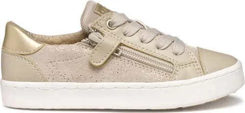 Geox J Kilwi Girl A Sneaker, Beige/Platinum, 41 EU - Sneaker mit atmungsaktiver Technologie für optimalen Komfort und frische Füße den ganzen Tag.