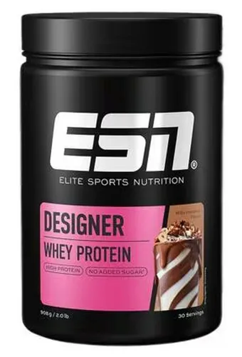 ESN Designer Whey 908g Dose - Milky Hazelnut - Sportnahrung mit hochwertigem Whey Isolat und Konzentrat, bietet ein vollständiges Aminosäurenprofil und ist Made in Germany für optimale Qualität.