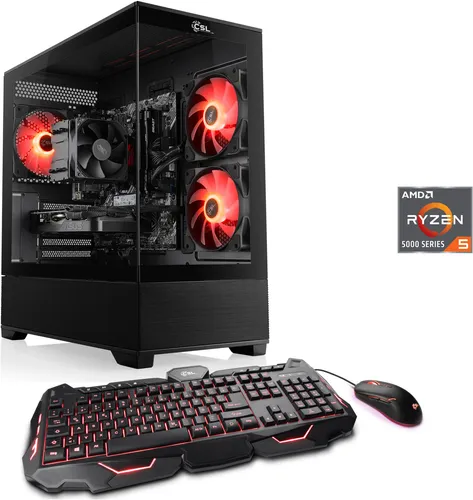 CSL Gaming-PC "AeroVision V24285" mit Windows 11, 32 GB RAM, 1 TB SSD - Leistungsstarker Gaming-PC mit AMD Ryzen 5 Prozessor und Radeon RX 9070 XT Grafikkarte. Ideal für anspruchsvolles Gaming und Multitasking, ausgestattet mit 32 GB RAM und schneller SSD.