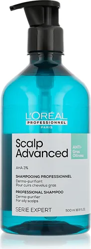 L’Oréal Professionnel Serie Expert Scalp Advanced Reinigungsshampoo 500 ml - Shampoo für fettige Kopfhaut, reinigt sanft und reguliert überschüssigen Talg für ein frisches Haargefühl.