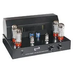 Dynavox Röhrenvollverstärker VR-70E II Phono schwarz - Hifi-Verstärker mit 2 x 40 W RMS Leistung, umschaltbarem Phono-Eingang und hochwertiger Röhrenbestückung für ein erstklassiges Klangerlebnis.