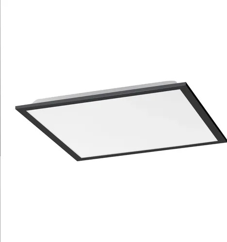SellTec LED Deckenleuchte - Dimmbare Deckenlampe in Schwarz mit Fernbedienung - Moderne Deckenlampe in quadratischer Form, dimmbar per Fernbedienung und mit Lichttemperaturwechsel von warmweiß bis kaltweiß (2700-5000K) für individuelles Lichtambiente.