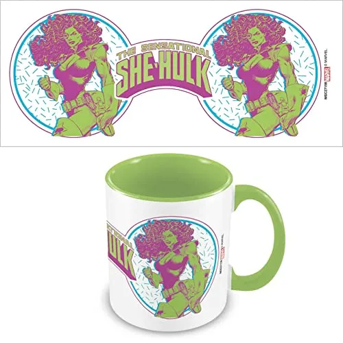 Marvel Comics She-Hulk Tasse in Geschenkbox (sensationelles She-Hulk-Design), 325 ml, Keramiktasse – Offizieller Merchandise-Artikel