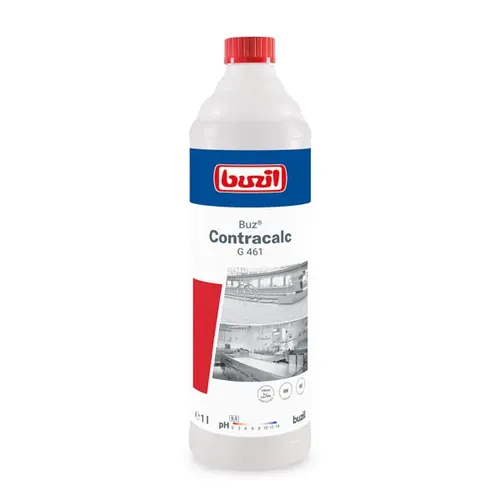 Buzil G461 BUZ Contracalc 1 L - Sanitärgrundreiniger - Effektiver Grundreiniger und Fettlöser für Sanitärbereiche, ideal zur Entfernung von Kalk und Rückständen auf säurebeständigen Oberflächen.