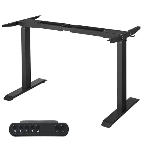 SONGMICS Höhenverstellbarer Elektrischer Tisch mit Doppelmotor und Memory-Funktion - Schreibtisch mit Höhenverstellung von 69-115 cm, ideal für ergonomisches Arbeiten. Doppelmotor sorgt für geräuschlose Anpassung und hohe Stabilität bis 120 kg.