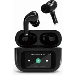 Gembird TWS-LCD-ANC-01-BK: HiFi In Ear Kopfhörer mit Active Noise Cancelling - Kopfhörer mit erstklassigem Klang und Active Noise Cancelling für ungestörtes Hörerlebnis. Ergonomisches Design und elegantes LCD-Display für maximalen Komfort und Kontrolle.