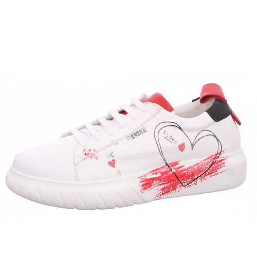 Maca Kitzbühel Damenschuhe Schnürschuhe Sportive Sneaker Weiß - Sneaker für Damen, sportliches Design mit hochwertigen Leder-Obermaterial, rutschhemmender Gummisohle und individuellem Wechselfußbett für optimalen Komfort.
