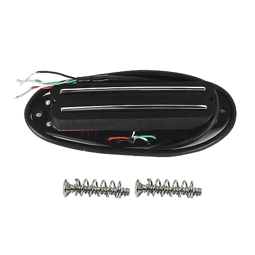 FLEOR Hot Rail Keramik Single Coil Sized Humbucker Pickup Mitte Tonabnehmer für ST E-Gitarre, Schwarz