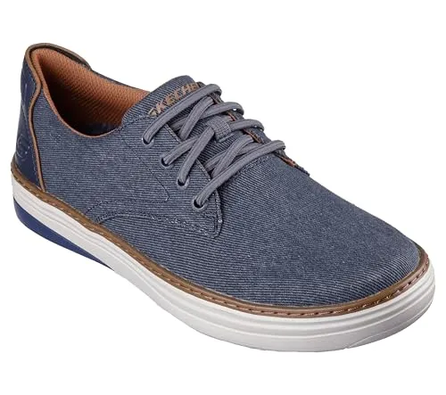 Skechers Herren Hyland Ratner Lässige Schuhe - Navy Canvas, 44 EU - Herren-Sneaker mit lässigem Design, ideal für den Alltag und bequem für lange Tragezeiten.