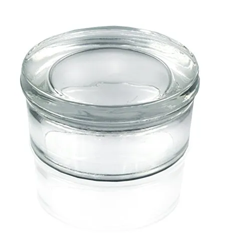 Stück Glasbaustein/Glasstein Betonglas Vollsicht Rund Weiß (Klar/Transparent) 12 x 6 cm 10