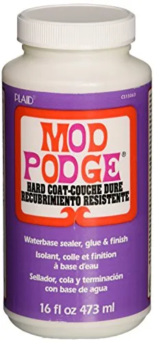 Mod Podge Hard Coat 473ml - Der vielseitige Decoupage-Kleber - Nähzubehör und 3-in-1-Lösung als Kleber, Versiegelung und Lack. Ideal für langlebige Projekte, schützt Möbel und häufig genutzte Oberflächen mit einer kratzfesten Hartbeschichtung.
